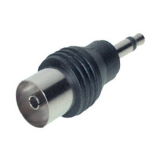 S-Impuls 3,5mm Jack mono (m) - Coax IEC (v) adapter