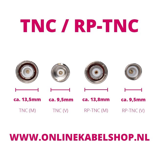 BNC (m) - TNC (v) adapter | 50 Ohm