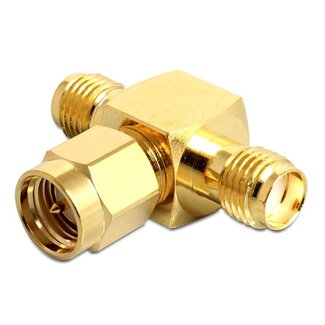 DeLOCK SMA (m) - 2x SMA (v) T-adapter / 50 Ohm