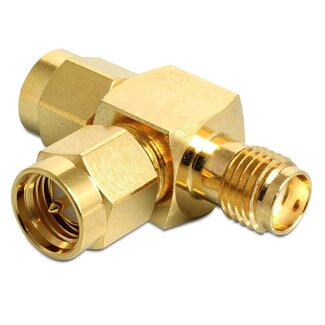 DeLOCK SMA (v) - 2x SMA (m) T-adapter / 50 Ohm