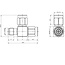 SMA (v) - 2x SMA (m) T-adapter / 50 Ohm