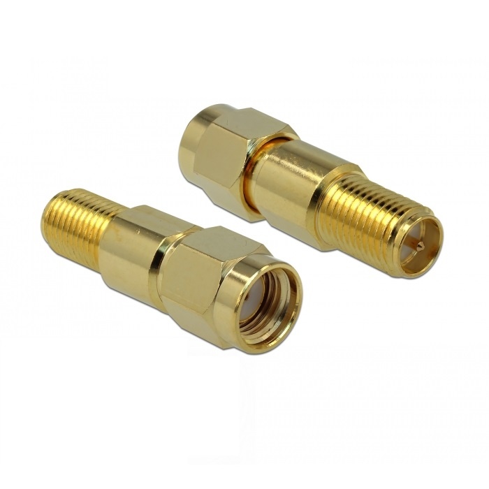 DeLOCK 89993. Aansluiting type: SMA, Aansluiting 1: RP-SMA, Aansluiting 2: RP-SMA. Diameter: 8 mm, Breedte: 25,6 mm. Type verpakking: Polybag, Aantal per verpakking: 1 stuk(s)