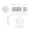 RP-SMA (v) - SMA (v) inbouw adapter - 50 Ohm / 3 GHz