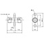 RP-SMA (v) - SMA (v) inbouw adapter - 50 Ohm / 10 GHz