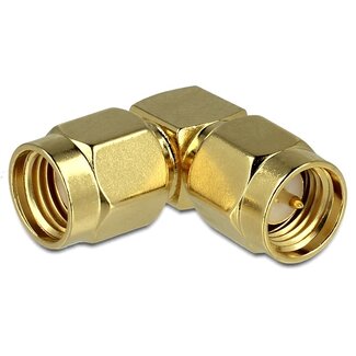 DeLOCK RP-SMA (m) - SMA (m) haakse adapter - 50 Ohm