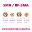 RP-SMA (m) - SMA (m) haakse adapter - 50 Ohm / 10 GHz