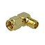 RP-SMA (v) - SMA (m) haakse adapter - 50 Ohm / 3 GHz