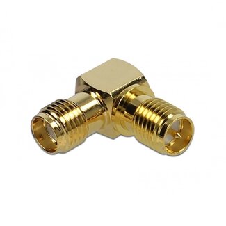 DeLOCK RP-SMA (v) - SMA (v) haakse adapter - 50 Ohm / 10 GHz