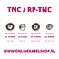 N (m) - RP-TNC (m) adapter - 50 Ohm