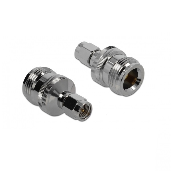 DeLOCK 89960. Aansluiting(en): N, SMA, Kleur van het product: Nikkel, Contact geleider materiaal: Nikkel. Outer diameter: 1,6 cm, Diepte: 30 mm. Aantal per verpakking: 1 stuk(s). T