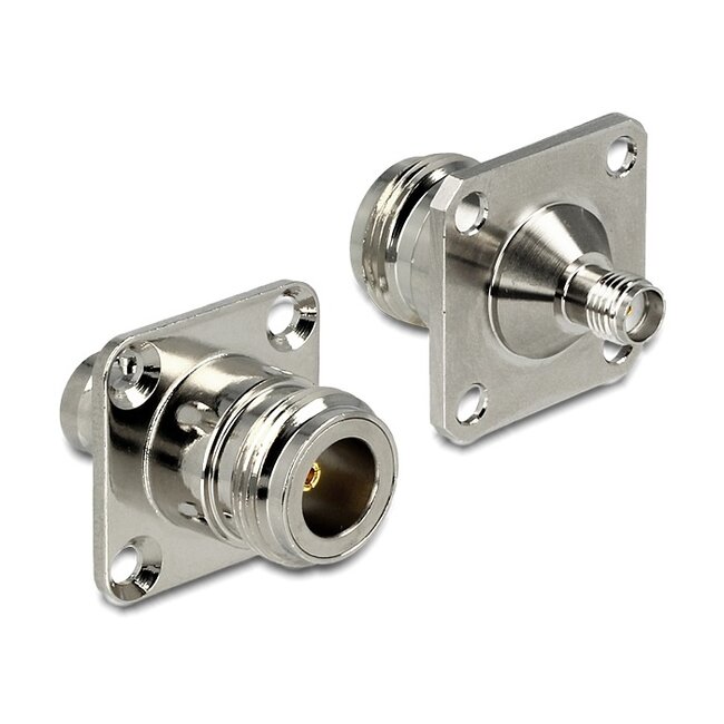 N (v) - SMA (v) inbouw adapter - 50 Ohm