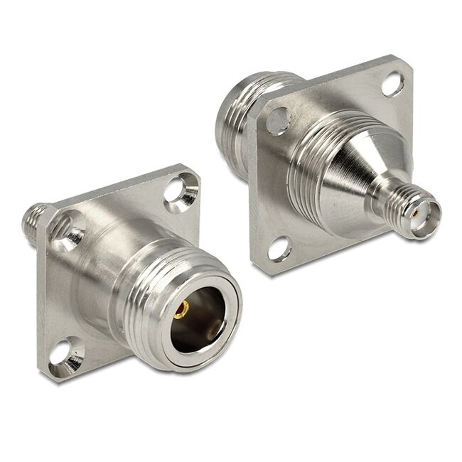 N (v) - SMA (v) inbouw adapter - 50 Ohm