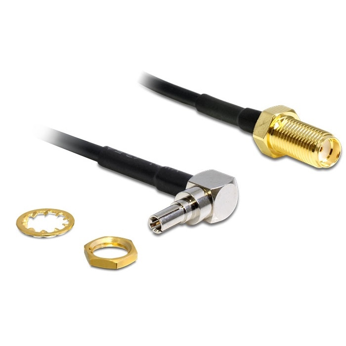 DeLOCK 88466. Snoerlengte: 0,2 m, Kleur van het product: Zwart, Goud, Zilver