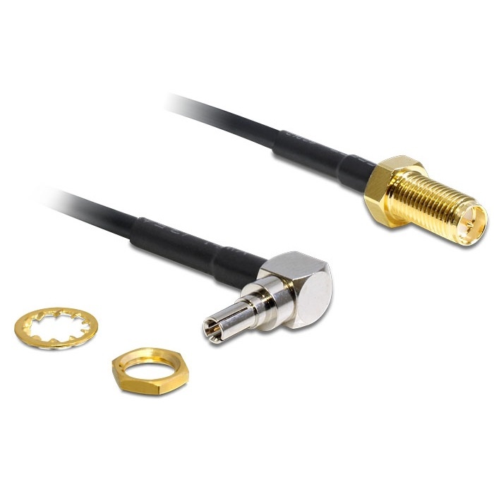 DeLOCK 88465. Snoerlengte: 0,20 m, Kleur van het product: Goud, Zilver, Zwart