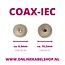 Coax IEC (v) schroef connector - metaal / haaks