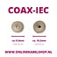 Coax IEC (v) schroef connector - metaal / recht