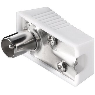 S-Impuls Coax IEC (m) schroef connector - plastic / haaks
