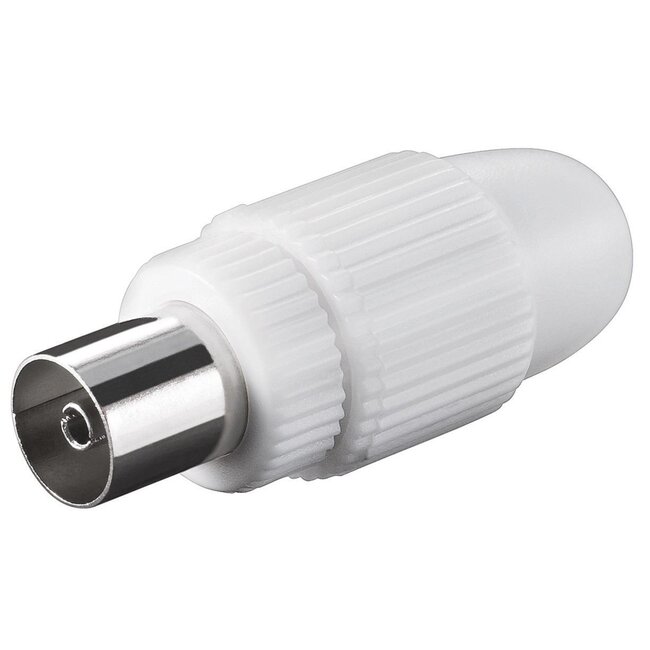 Coax IEC (v) schroef connector - plastic / recht