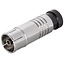 Coax IEC (v) compressie connector - metaal / recht