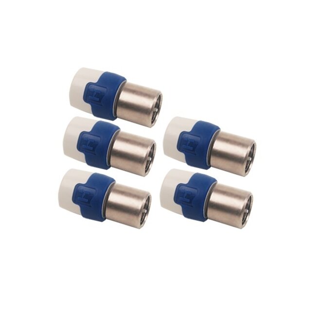 Hirschmann QFC 5 quick fix F-connector / recht (5 stuks)