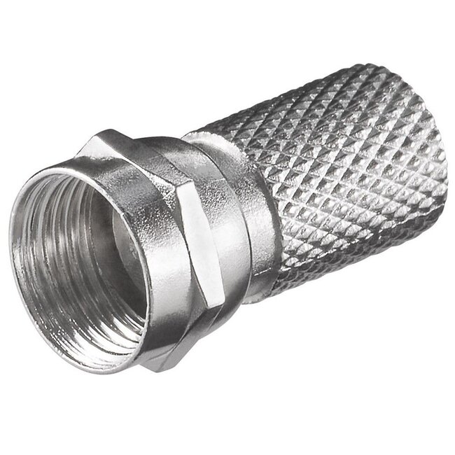 Schroef F-connector voor 7,2mm kabel / recht