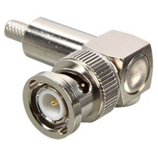 Amphenol BNC (m) krimp connector voor RG58 kabel - 50 Ohm / haaks