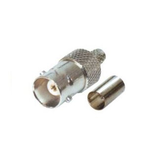 Goobay BNC (v) krimp connector voor RG59 kabel - 75 Ohm / recht