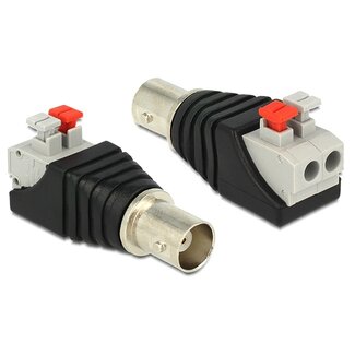 DeLOCK BNC connector met klembevestiging vrouwelijk