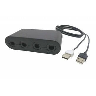 VHBW GameCube controller adapter voor Nintendo Wii U, Nintendo Switch en PC, notebook en emulator / zwart - 0,90 meter