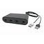 GameCube controller adapter voor Nintendo Wii U, Nintendo Switch en PC, notebook en emulator / zwart - 0,90 meter