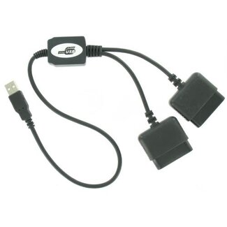 Dolphix Duo USB adapter voor PlayStation 1 en 2 controllers - 0,65 meter