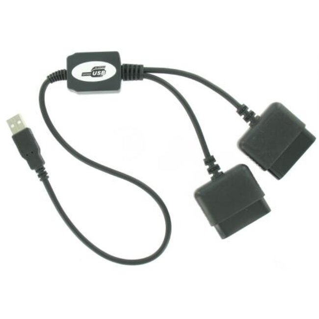 Duo USB adapter voor PlayStation 1 en 2 controllers - 0,65 meter