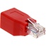 UTP CAT5e RJ45 (m) - RJ45 (v) crossover netwerkadapter / rood