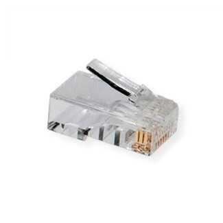 Roline RJ45 krimp connectoren (UTP) voor CAT6 netwerkkabel (vast/flexibel) - 10 stuks