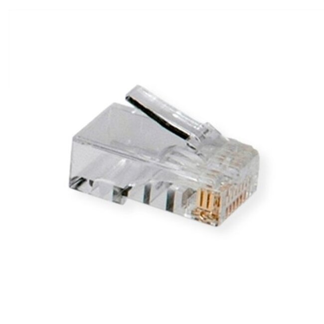 RJ45 krimp connectoren (UTP) voor CAT6 netwerkkabel (vast/flexibel) - 10 stuks