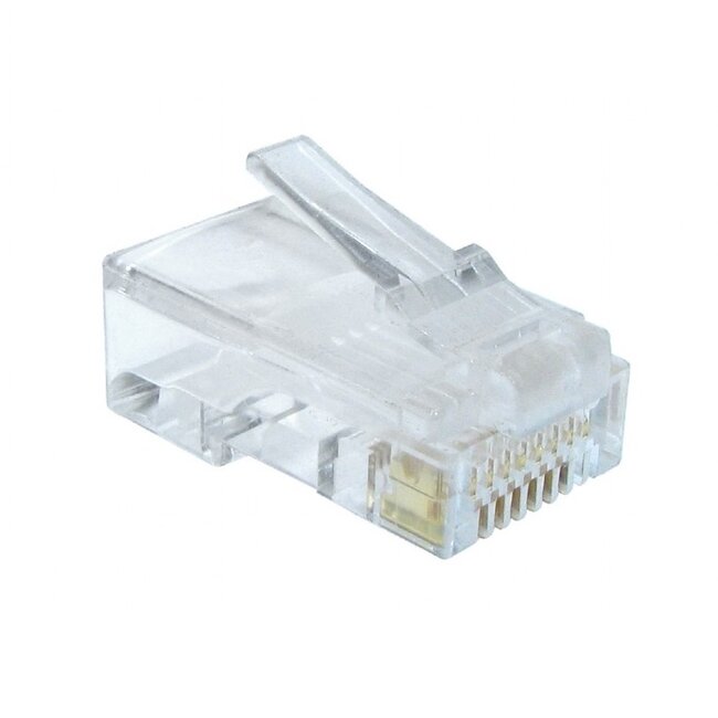 RJ45 krimp connectoren (UTP) voor CAT5/5e netwerkkabel (vast) - 100 stuks