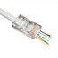 RJ45 krimp connectoren (UTP) met doorsteekmontage voor CAT6 netwerkkabel (vast/flexibel) - 10 stuks