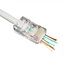 RJ45 krimp connectoren (UTP) met doorsteekmontage voor CAT6 netwerkkabel (vast/flexibel) - 50 stuks