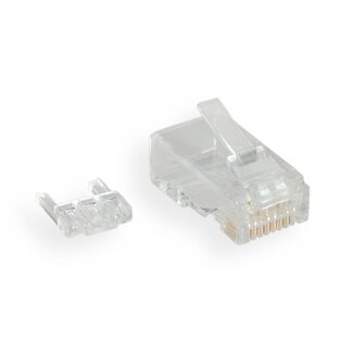 Roline RJ45 krimp connectoren (UTP) voor CAT6 netwerkkabel (vast/flexibel) - 10 stuks (2-delig)