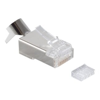 S-Impuls RJ45 krimp connector (STP) voor CAT6a/7/7a netwerkkabel (vast/flexibel) - per stuk (2-delig)