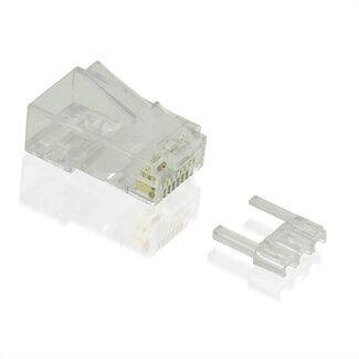 Value RJ45 krimp connectoren (UTP) voor CAT6/6a netwerkkabel (vast/flexibel) - 10 stuks (2-delig)