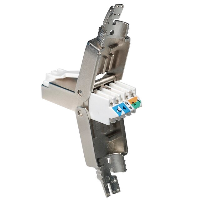 RJ45 toolless connector voor F/UTP / S/FTP CAT6a netwerkkabel - per stuk