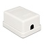 CAT6 Gigabit netwerk uitvoerdoos/montagedoos met 1 RJ45 poort - tool-free / wit