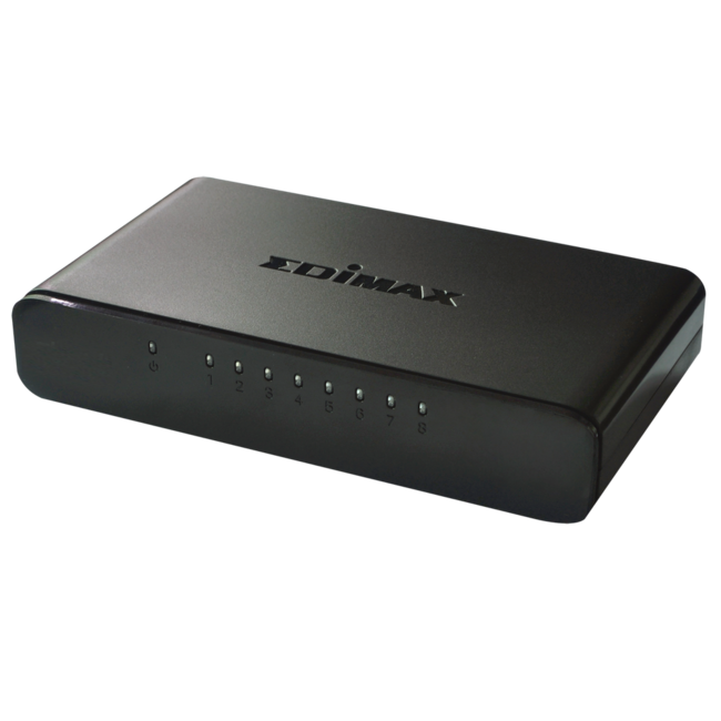 Edimax ES-3308P Fast Ethernet Switch met 8 poorten / zwart
