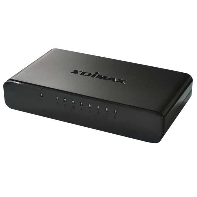 Edimax ES-3308P Fast Ethernet Switch met 8 poorten / zwart