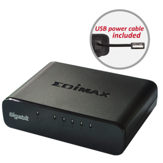 Edimax Edimax ES-5500G V3 Gigabit Ethernet Switch met 5 poorten / zwart