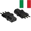 Stroom adapter C13 (v) - Italiaanse (type L) stekker (m) / zwart