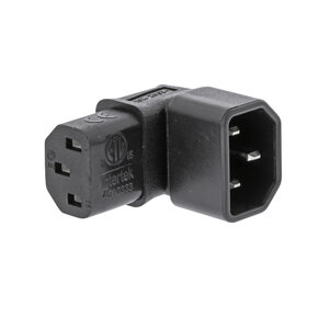 C13 - C14 voeding adapter - haaks / zwart