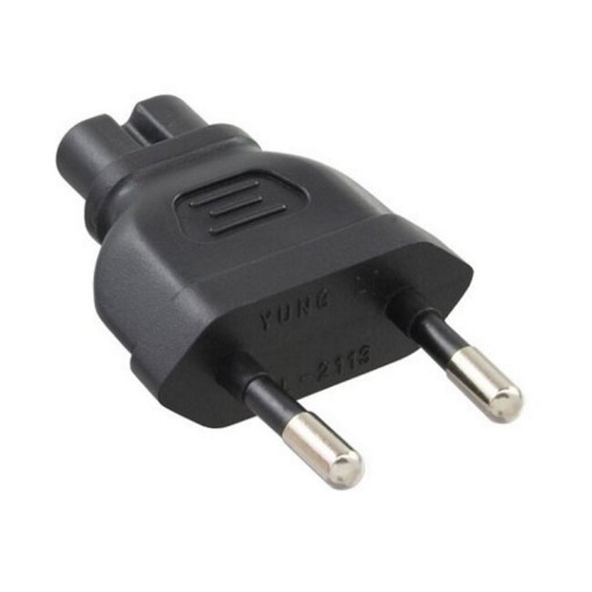 C7 - CEE 7/16 stroomadapter / zwart