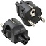 Stroom adapter C5 (v) - Schuko CEE 7/7 (m) / zwart